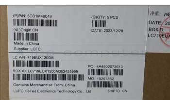 Lenovo 5CB1M48049 C-Cover with keyboard, Spanish, Arctic Grey, Non-Backlight, Non-Fingerprint, UK