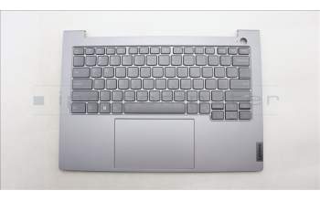 Lenovo 5CB1M48355 C-Cover with keyboard, USA English, Arctic Grey, Backlight, US