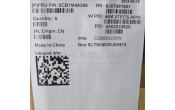 Lenovo 5CB1M48398 COVER Upper Case ASM_EURO ENG W21KK AGBL