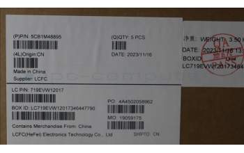 Lenovo 5CB1M48895 COVER Upper Case ASM_ARA L83FS BK TEX