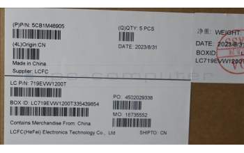 Lenovo 5CB1M48905 COVER Upper Case ASM_GER L83FS BK TEX