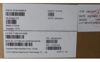 Lenovo 5CB1M48915 COVER Upper Case ASM_RUS L83FS BK TEX