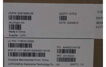 Lenovo 5CB1M50105 C-Cover with keyboard, UK English, Black, UK