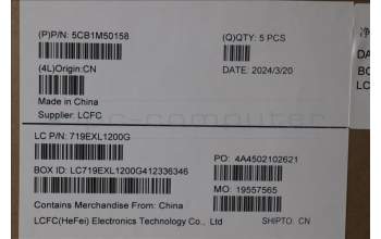 Lenovo 5CB1M50158 COVER Upper Case ASM_GER L 82YYBKTEX