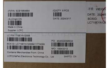 Lenovo 5CB1M64864 C-Cover with keyboard, German, White Backlight, UK