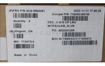 Lenovo 5CB1M65391 COVER Upper Case ASM_SLV C 83DV BLWH