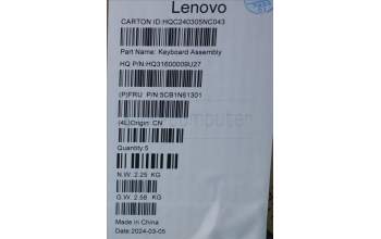Lenovo 5CB1N61301 COVER Upper Case ASM_POR H83DR LG STO GY