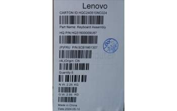 Lenovo 5CB1N61307 C-Cover with keyboard, French, Luna Grey, w/Storm Grey Keycaps, US