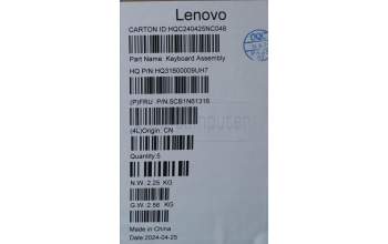 Lenovo 5CB1N61316 COVER Upper Case ASM_BEL H83DR LG STO GY