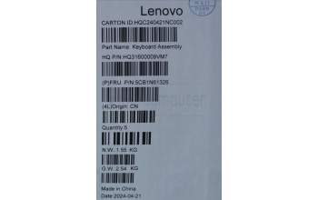 Lenovo 5CB1N61326 COVER Upper Case ASM_UKE H83DR LG GY