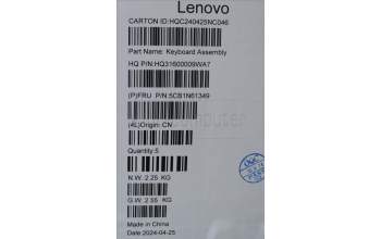 Lenovo 5CB1N61349 COVER UpperCase ASM_EURO ENG H83DR LG GY