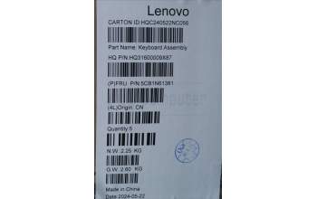 Lenovo 5CB1N61381 COVER Upper Case ASM_EURO ENG H CB STOGY