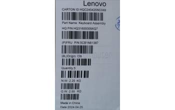 Lenovo 5CB1N61387 COVER Upper Case ASM_UKE H83DR CB GY