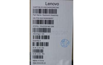 Lenovo 5CB1N61388 COVER Upper Case ASM_ITA H83DR CB GY