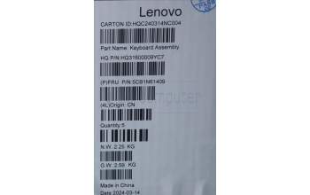 Lenovo 5CB1N61409 COVER Upper Case ASM_SWS H83DR CB GY