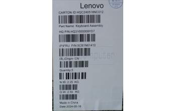 Lenovo 5CB1N61410 COVER UpperCase ASM_EURO ENG H83DR CB GY