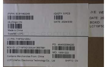 Lenovo 5CB1N62249 C-Abdeckung mit Tastatur, USA – Englisch, Luna-Grau, Mit Puresight Pro-Logo