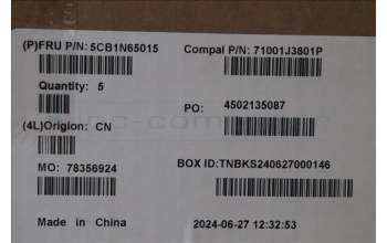 Lenovo 5CB1N65015 COVER UpperCase_SPA C 83G1 CG FP BL