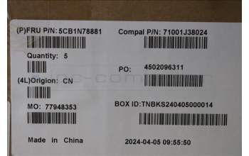 Lenovo 5CB1N78881 COVER UpperCase_CZE/SLK C 83G1 CG FP BL
