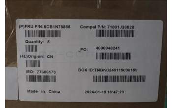 Lenovo 5CB1N78885 COVER UpperCase_ENG C 83G1 CG NFP BL