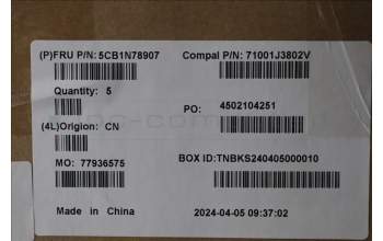 Lenovo 5CB1N78907 COVER UpperCase_BEL C 83G1 CG NFP BL