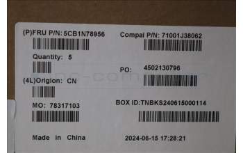 Lenovo 5CB1N78956 COVER UpperCase_UKE C 83G1 CG NFP NBL