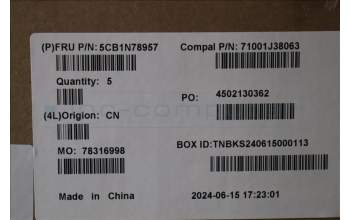 Lenovo 5CB1N78957 COVER UpperCase_ITA C 83G1 CG NFP NBL