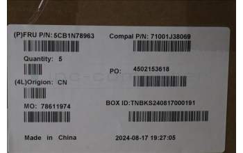 Lenovo 5CB1N78963 COVER UpperCase_NORDIC C 83G1 CG NFP NBL