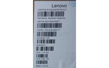 Lenovo 5CB1N84777 COVER Upper Case ASM HUN H 83E3 TT
