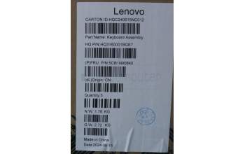 Lenovo 5CB1N90840 COVER Upper Case ASM RUS H 83D3 ARGY