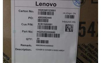 Lenovo 5CB1N90881 COVER D COVER H 83D3 ARGY