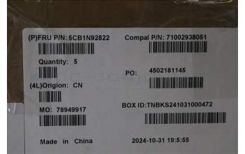 Lenovo 5CB1N92822 COVER UpperCase SPA C83FW FP CG NBL AL