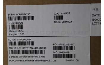 Lenovo 5CB1N94790 COVER Upper Case ASM_EURO ENG L83E5AG BL