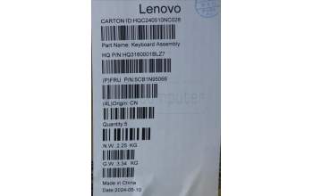 Lenovo 5CB1N95066 COVER Upper Case ASM SPA H 83DS FP LG