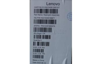 Lenovo 5CB1N95074 COVER Upper Case ASM RUS H 83DS FP LG