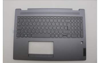 Lenovo 5CB1N95075 C-Cover with keyboard, French, Luna Grey, Fingerprint, US