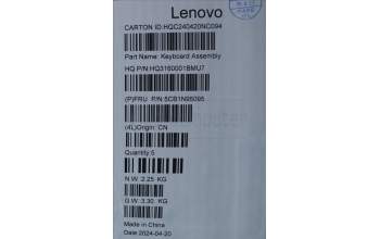 Lenovo 5CB1N95095 COVER Upper Case ASM UKE H 83DS FP CB