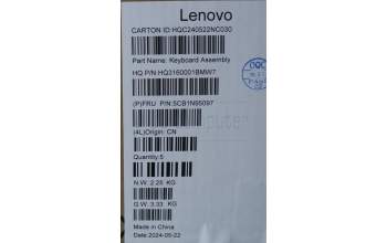 Lenovo 5CB1N95097 COVER Upper Case ASM SPA H 83DS FP CB
