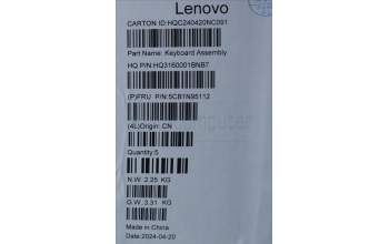 Lenovo 5CB1N95112 COVER Upper Case ASM HBW H 83DS FP CB