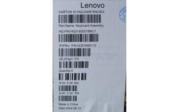 Lenovo 5CB1N95113 COVER Upper Case ASM HUN H 83DS FP CB