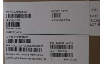 Lenovo 5CB1N95283 COVER Upper Case ASM_SWS L 83E6FP AG BL