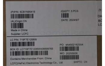 Lenovo 5CB1N95415 C-Cover with keyboard, Italian, Arctic Grey, Non-Backlight, UK