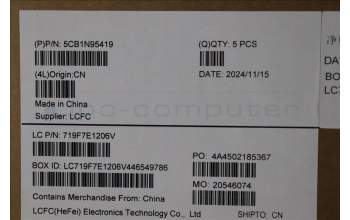 Lenovo 5CB1N95419 COVER Upper Case ASM_POR L 83E6AG NBL