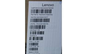 Lenovo 5CB1N95794 COVER UpperCaseASM HBW H83DK NFP SG