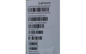 Lenovo 5CB1N95802 COVER UpperCaseASM SPA H83DK NFP SG