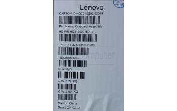 Lenovo 5CB1N96900 COVER UpperCaseASM EUROENG H83DK NFP ARG