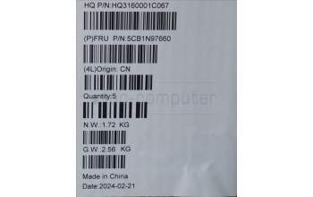 Lenovo 5CB1N97660 COVER UpperCaseASM ENG H83DJ NFP SG