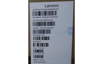 Lenovo 5CB1N97662 COVER UpperCaseASM BUL H83DJ NFP SG