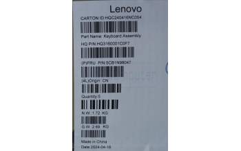 Lenovo 5CB1N98047 COVER UpperCaseASM FRA/ARA H83DJ NFP TT