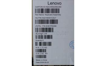 Lenovo 5CB1P00290 COVER UpperCaseASM RUS H83DJ NFP TT